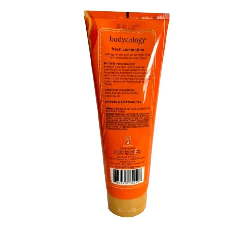 2 Pack Bodycology Fresh Clementine Body Cream All Day‎ Moisture 8oz